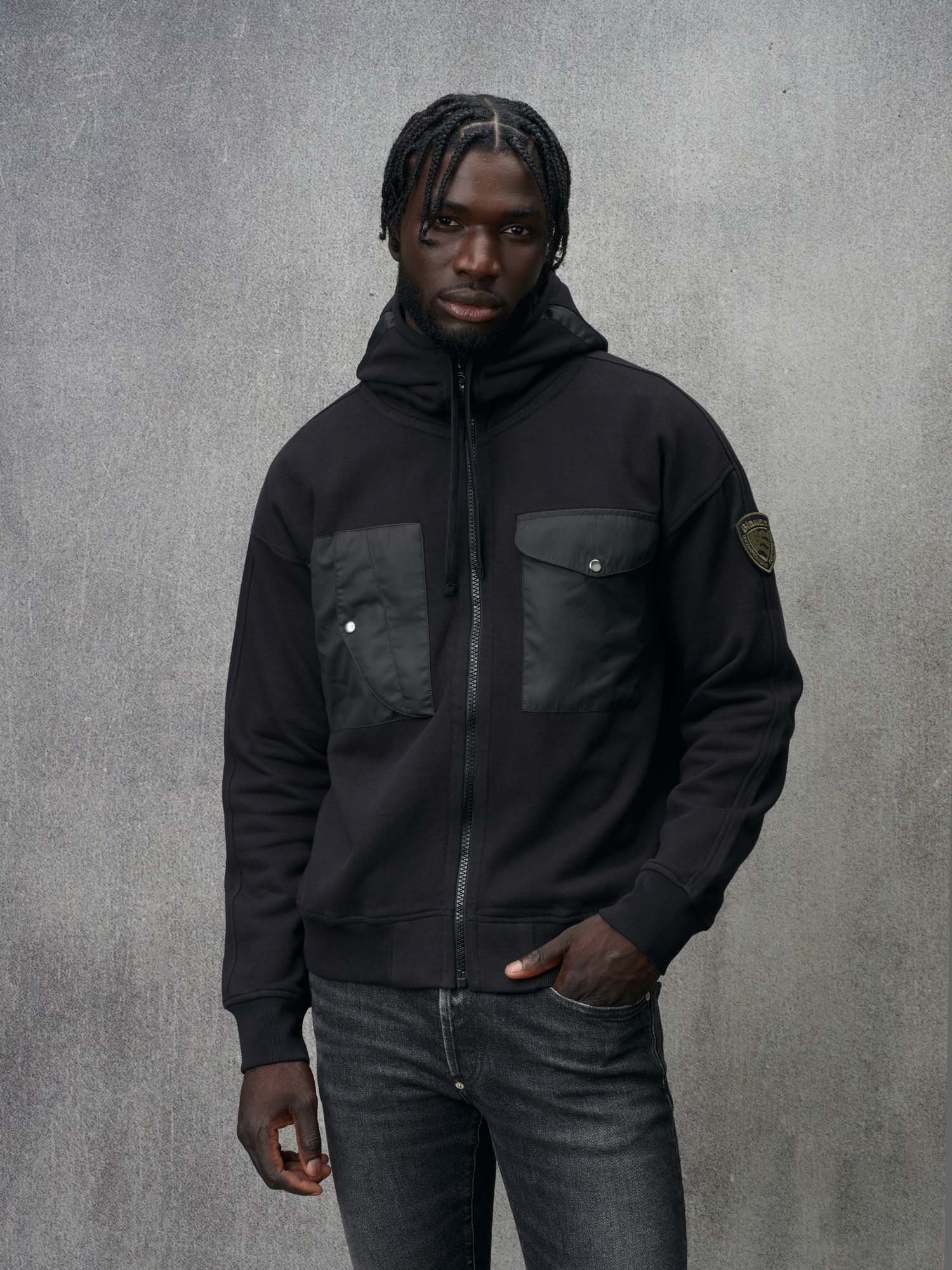 Black fashion hoodie online