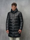 Blauer - PLUMÍFERO LARGO CON CAPUCHA CARVER - Black Inside Beige 246 - Blauer