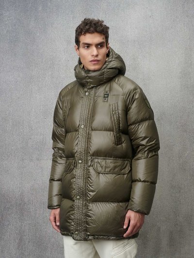 LONG QUILTED JACKET WITH REMOVABLE HOOD ABBOT