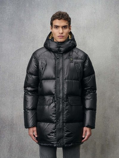 LONG QUILTED JACKET WITH REMOVABLE HOOD ABBOT