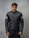 Blauer - BIKERJACKE MIT VIELEN TASCHEN AKRON - Black - Blauer