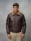 Blauer - BOMBER CON CUELLO DE PIEL CHEITON - Arabic Coffee - Blauer