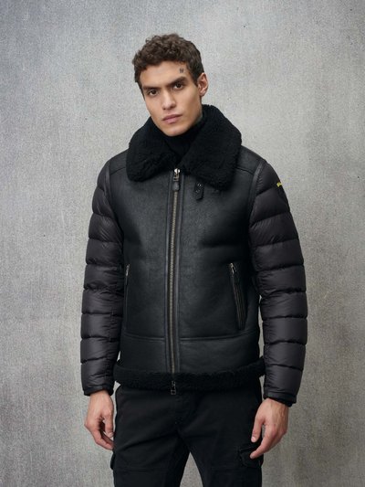 DOWN JACKET WITH SHEEPSKIN FRONT FENNER - Blauer