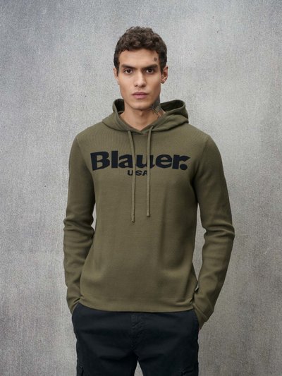 PULL AVEC CAPUCHE PARKER - Blauer