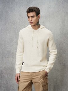 Blauer - MIXED WOOL SWEATER JACOBBE - White 129 - 1