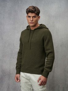 Blauer - MIXED WOOL SWEATER JACOBBE - Pine Cone Green - 1