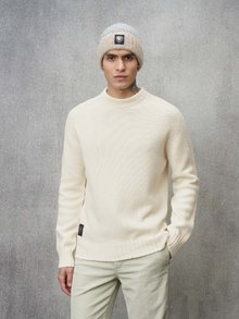 Blauer - MIXED WOOL CREWNECK - White 129 - 1