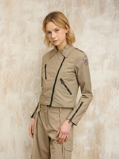 CHAQUETA DE CUERO DE NYLON ZAMORA_