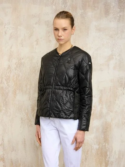 KURZJACKE MIT GÜRTEL TAFT - Blauer