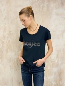 Blauer - T-SHIRT CON LOGO CON BRILLANTINA GRAHAM - Blue - 1
