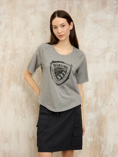 CRYSTAL MELANGE RAGLAN T-SHIRT - Blauer