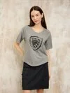 Blauer - CRYSTAL MELANGE RAGLAN T-SHIRT - Light Grey - Blauer