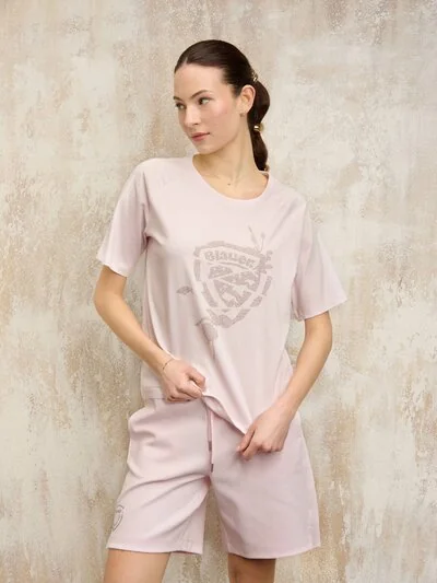 T-SHIRT SHIELD AND FLOWERS HAVEY