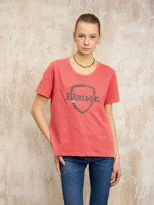 Blauer - T-SHIRT ESCUDO Y CUENTAS HARMONY - Coral Pink - 1
