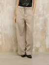Blauer - GATES GARMENT-DYED WIDE LEG PANTS - Beige 282 - Blauer