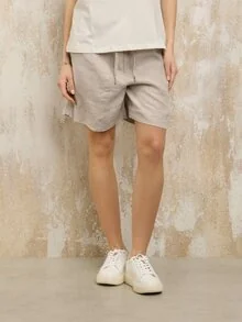 Blauer - PANTALONCINI LINO GARTH - Grigio Nebbia - 1