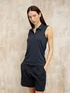 Blauer - SLEEVELESS POLO SHIRT ELDORA - Blue - Blauer