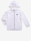 Blauer - BLACKSTONE JUNIOR KANGAROO POCKET SWEATSHIRT - Optical White Black Print - Blauer
