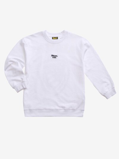 SWEAT-SHIRT RAS DU COU BLANCHE JUNIOR_