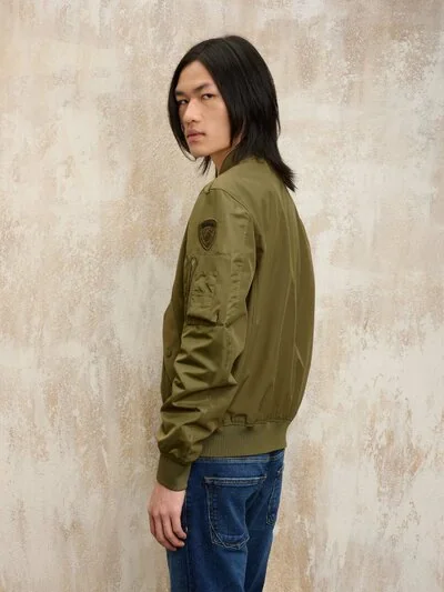 Authentic ☆本革☆短丈“bomber military jacket Mens Military Jackets: Lightweight Spring/Autumn Bomber
