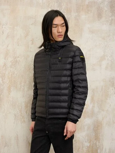 Leichte Steppjacke Blauer Usa Erfahrungen Daunenjacke Mit Kapuze