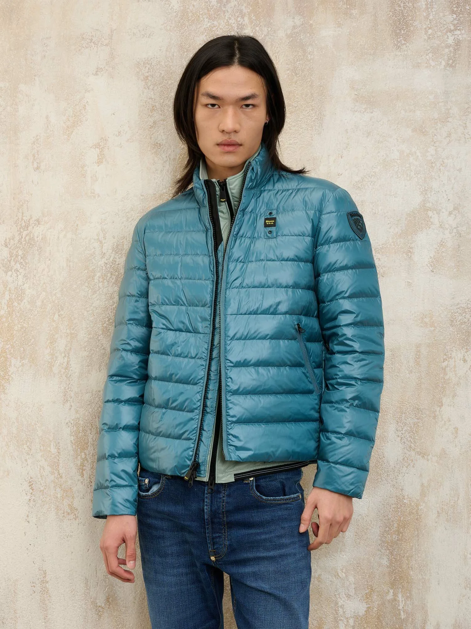 Men's Down Jacket With Stand Up Collar Austin | Blauer ®