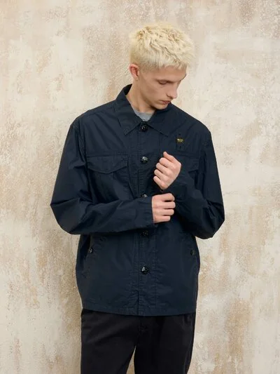 EINREIHIGE HEMD BARNARD - Blauer