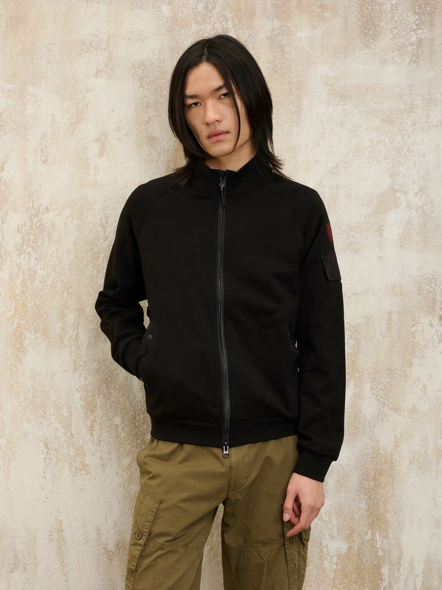 Blauer - JACOB SWEATSHIRT WITH TASLAN DETAILS - Black - Blauer