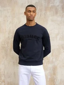 Blauer - SWEATSHIRT MIT FLOCKSCHRIFT CAMP - Blue - 1