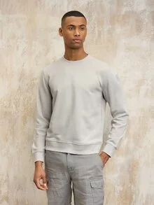 Blauer - SWEAT-SHIRT RAS DU COU FERMÉ DAWSON - Limestone - 1