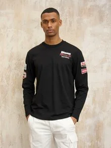 Blauer - MAGLIETTA MANICA LUNGA HAROLD - Nero - 1