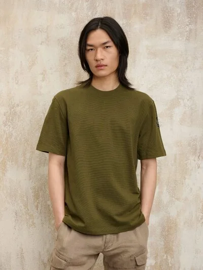 T-SHIRT WAFFEL HERBERT - Blauer