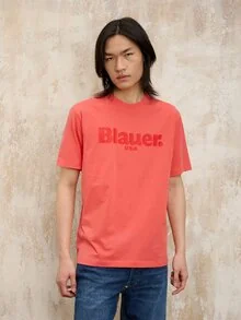 Blauer - T-SHIRT IN TONO BOURNE - Rosa Corallo - 1
