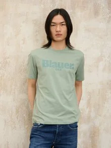Blauer - T-SHIRT IN TONO BOURNE - Green 736 - 1