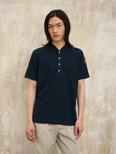 HENLEY T-SHIRT HARBOR - Blauer