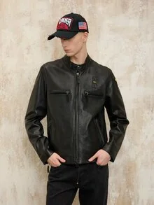 Blauer - CARLOS FOUR-POCKET BIKER - Black - 1