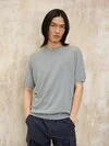 Blauer - MURPHY SHORT SLEEVE SWEATER - Griffon Grey - Blauer