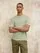 Blauer - VERNON SHORT LINEN COTTON SWEATER - Green 736 - Blauer