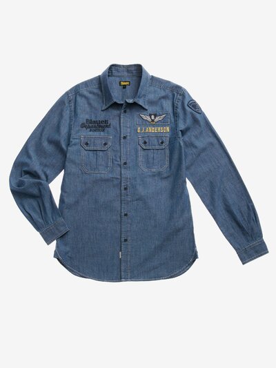 EXETER DENIM PATCH SHIRT_1