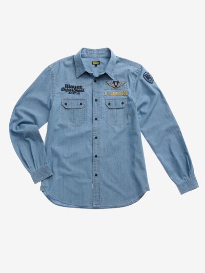 EXETER DENIM PATCH SHIRT_1