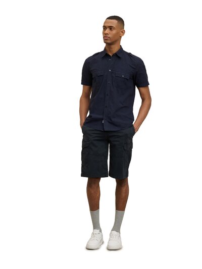 BENSON LINEN SHORT SLEEVE SHIRT - Blauer