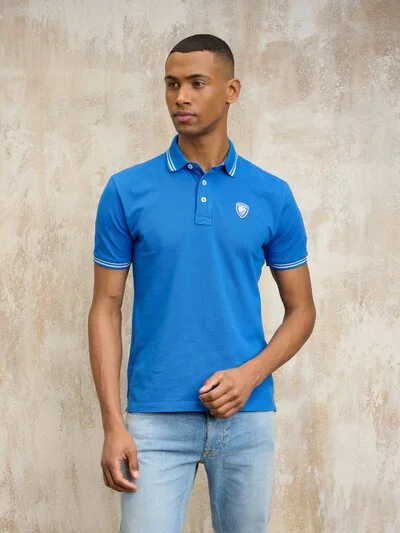 POLO DOPPIA RIGA AGASSIZ - Blauer