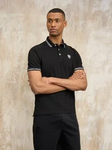 Blauer - DOUBLE STRIPE POLO AGASSIZ - Black - 1