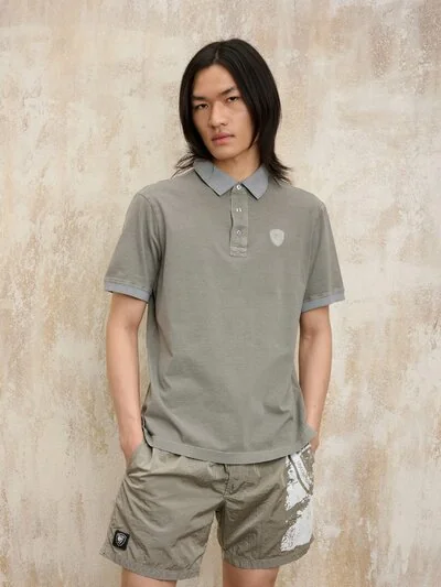 POLO TEINTURE SUR VÊTEMENT DEVITT - Blauer