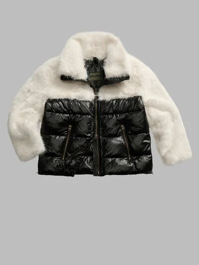 NYLON JACKET WITH ECO FUR DOVE_1