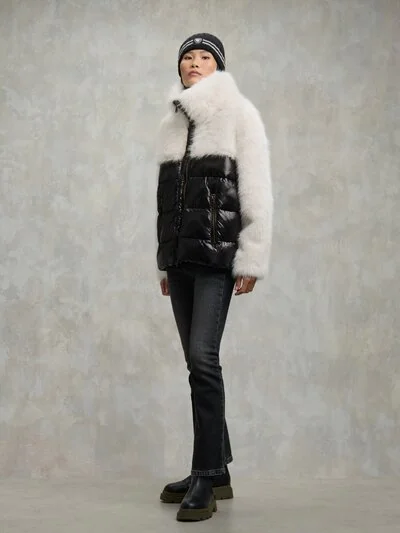 WOMEN's Nylon Jacket With Eco Fur Dove | Blauer ®