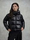 Blauer - CHAQUETÓN MICRO RIP GLORIA - Black Inside Beige 301 - Blauer