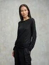 Blauer - WOOL BLEND T-SHIRT KENDALL - Black - Blauer