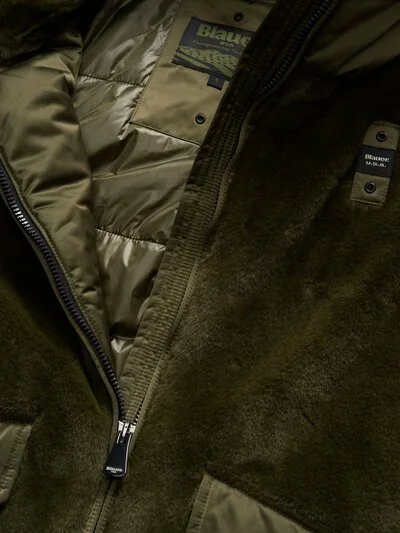 WOMEN's Long Jacket In Eco Fur Peaver | Blauer ®