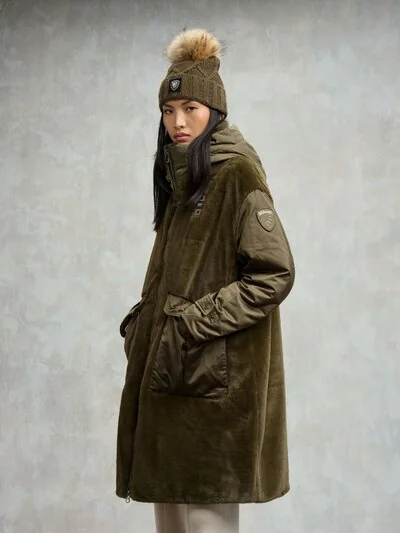 LANGER BLOUSON AUS KUNSTPELZ ECO PEAVER